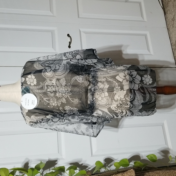 Sheer Asymetrical Blouse Dress - Picture 3 of 8